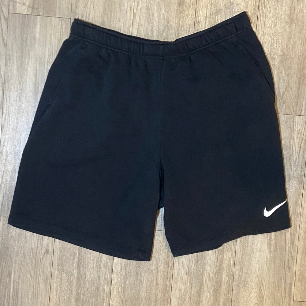 Nike Men's Dri-FIT Athletic Basketball Shorts Black XXL Swoosh Logo Gym Running